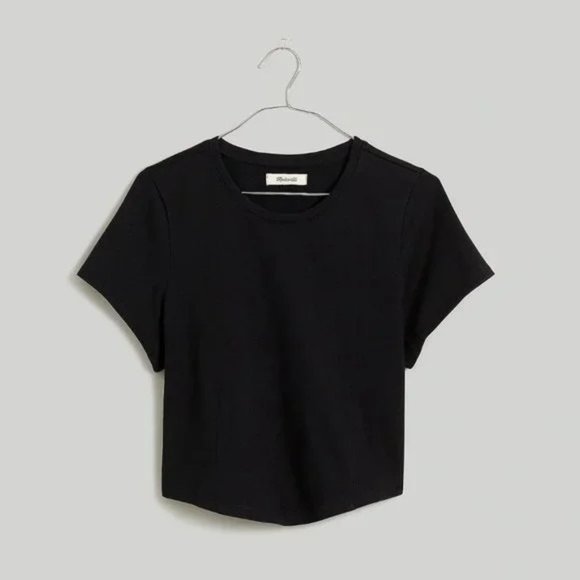 Madewell Tops - Madewell Heavyweight Jersey Crewneck Tee Top NN143 True Black Women Small NWT